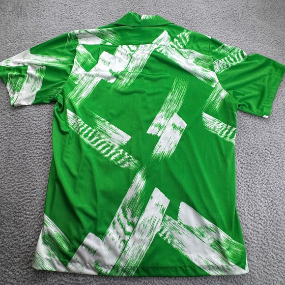 Vintage Mauna Kea Beach Hotel Hawaii Mens XL Green White Abstract Aloha Shirt - Picture 7 of 8